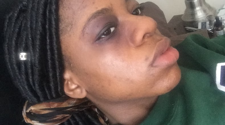 Atiya Abdul-Khaliq said her doctors worried she might miscarry her baby after an alleged attack in which she was kicked in the stomach. (Credit: Family photo)