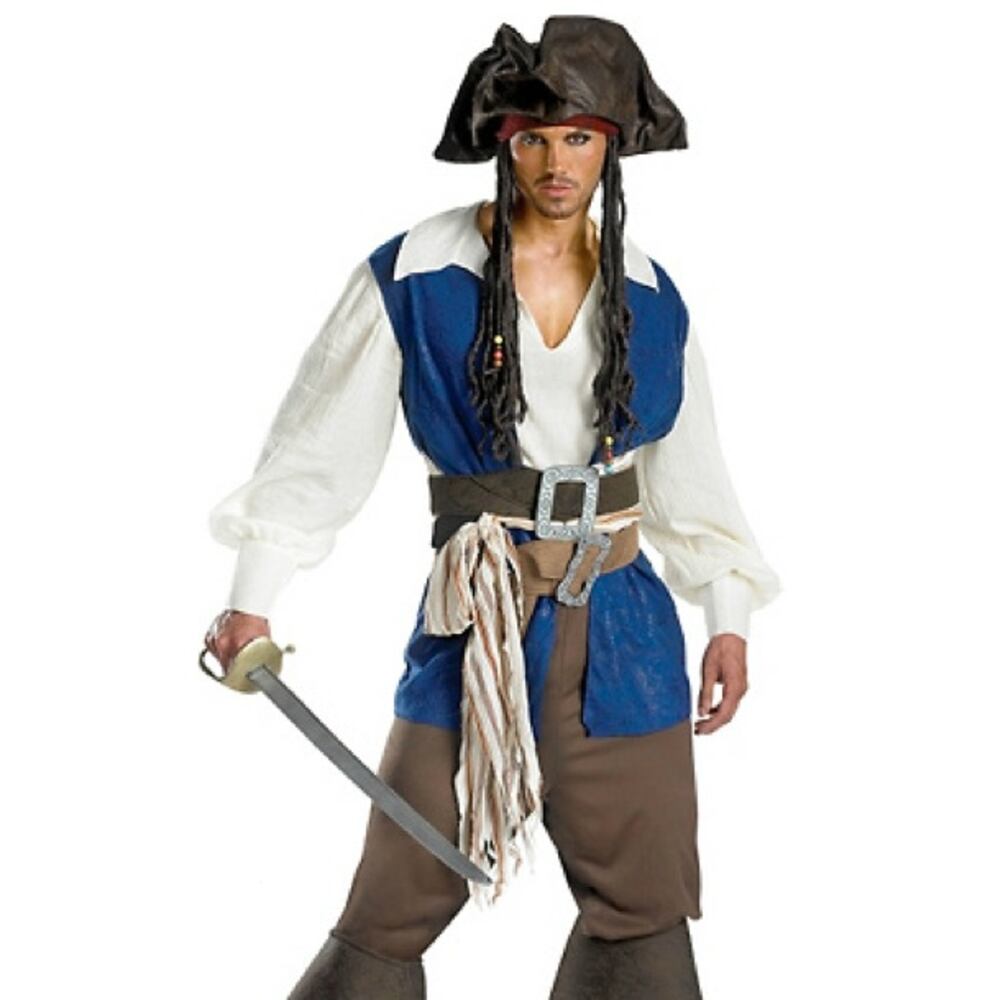 Teen Boys Captain Jack Sparrow Costume Deluxe - Pirates of the Caribbean