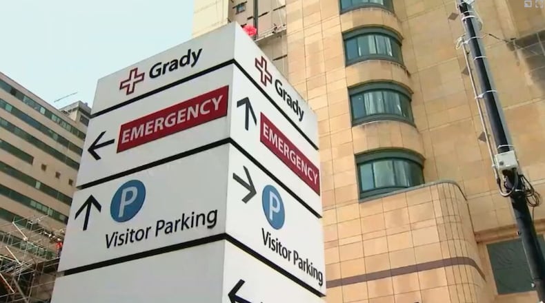 Police investigated reports of shots fired near Grady Memorial Hospital on Wednesday afternoon.