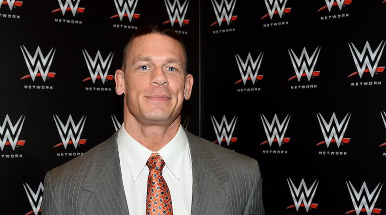 WWE wrestler John Cena appears at a news conference announcing the WWE Network at the 2014 International CES at the Encore Theater at Wynn Las Vegas on January 8, 2014 in Las Vegas, Nevada. (Photo by Ethan Miller/Getty Images)