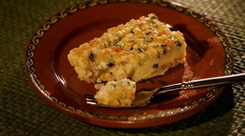 Corn Pudding with Zucchini. (Anne Cusack/Los Angeles Times/TNS)