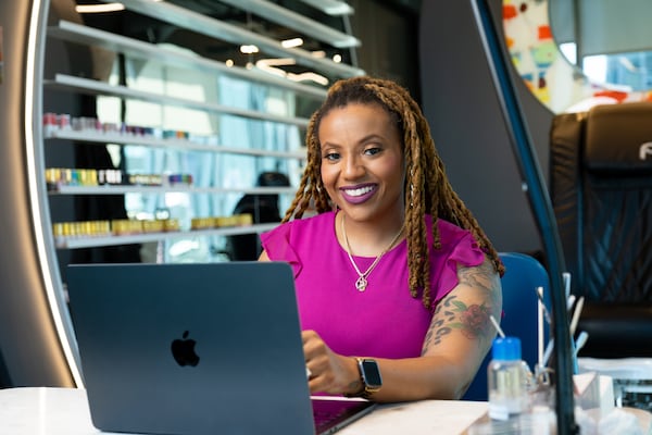 "Being at Google has really opened up a lot of doors for me, too" said Kristine Reed founder of Mobile Beauty Bar ATL. (Ben Gray for the AJC)