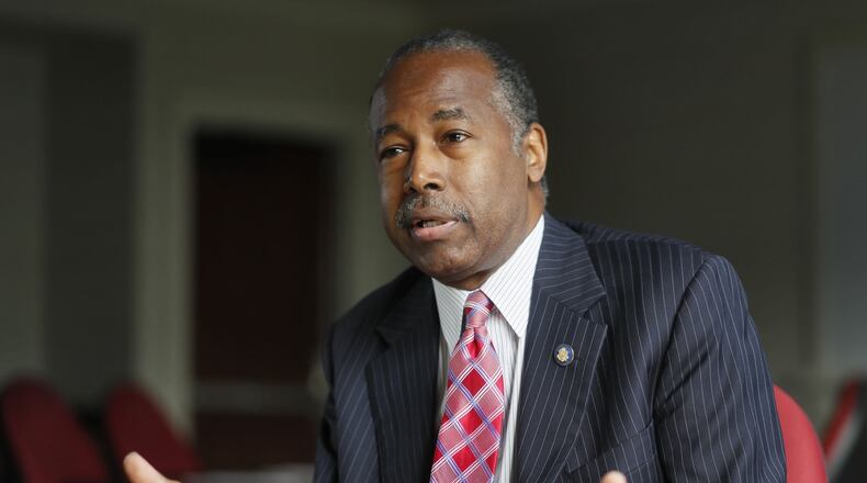U.S. Secretary of Housing and Urban Development Ben Carson during an interview with an AJC reporter on July 23, 2019 in Atlanta. Carson spoke at a conference in Atlanta on affordable housing. Bob Andres / robert.andres@ajc.com