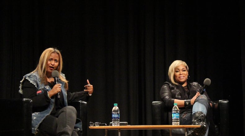 Shanti Das and T-Boz talk about her new book, "A Sick Life" at an Atlanta event. Photo: Melissa Ruggieri/AJC
