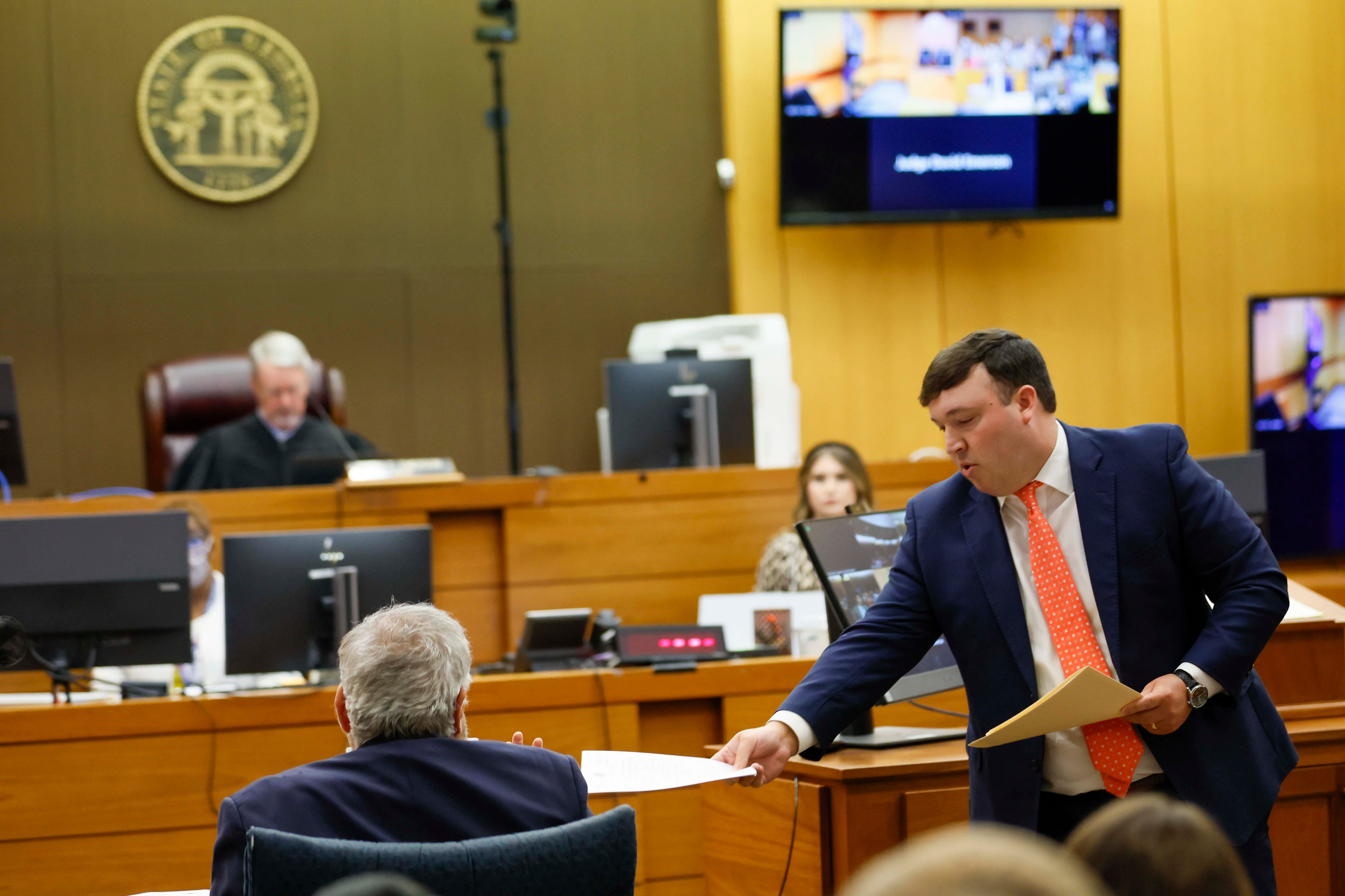 Attorney Thomas Oliver, representing the Fulton County Republican Party,argued all five Democrats on the Election Board should be held in contempt. (Miguel Martinez/AJC)