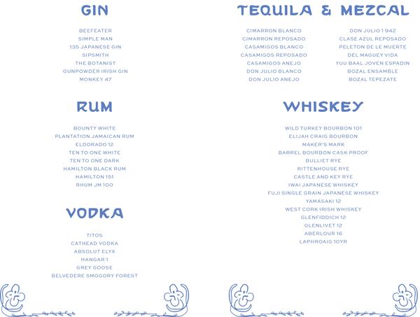 Atrium drink list