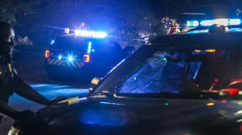 Atlanta police investigate a shooting in October.