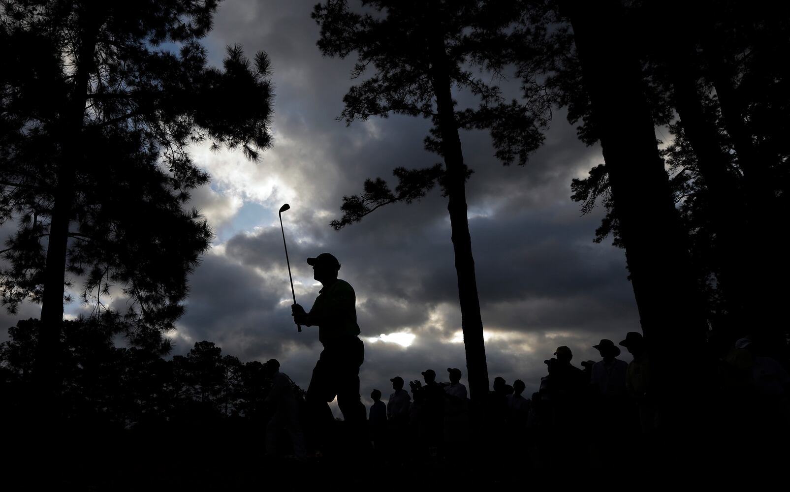 The scene at the Masters, April 12