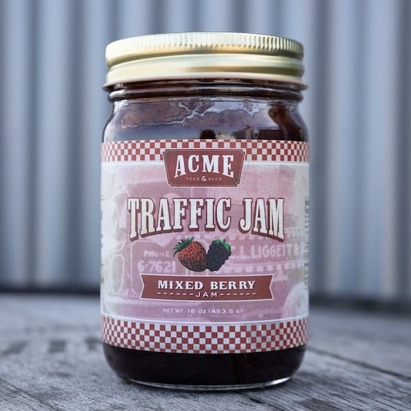 Acme Feed & Seed makes its traffic jam with strawberries, rhubarb, blueberries and raspberries. (Courtesy of Lacey Culton)