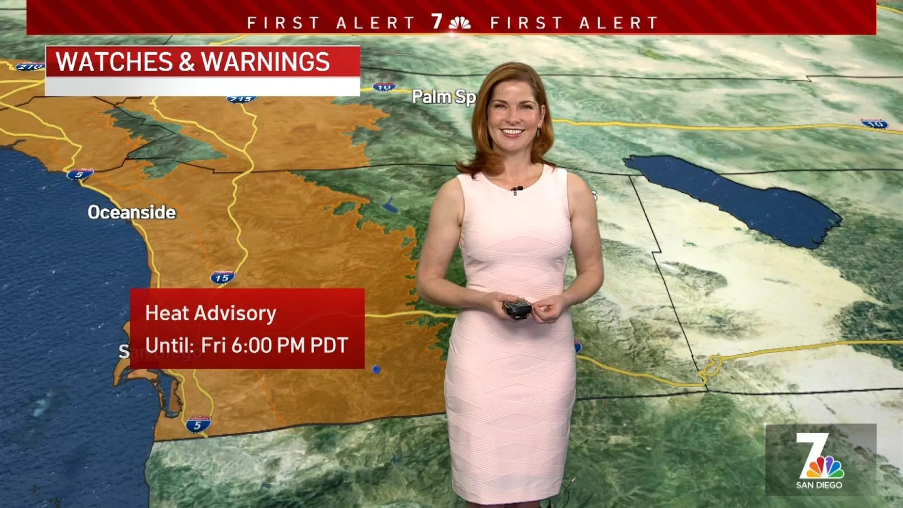 Dagmar Midcap worked as a meteorologist for San Diego's NBC affiliate from 2011 to 2023 after working at the CBS affiliate WGCL-TV form 2007 to 2010. (Courtesy of NBC 7 San Diego)