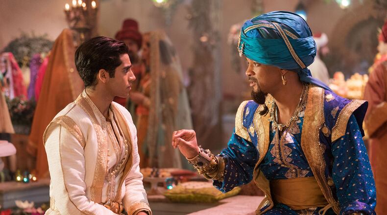 Mena Massoud, left, and Will Smith star in “Aladdin.” Daniel Smith, Walt Disney Pictures