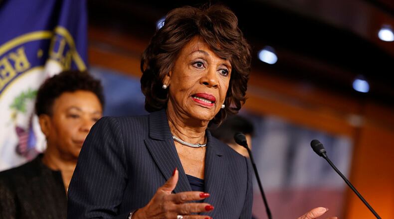 WASHINGTON, DC - JANUARY 31: Rep. Maxine Waters (D-CA) speaks at a press conference on Capitol Hill January 31, 2017 in Washington, DC.