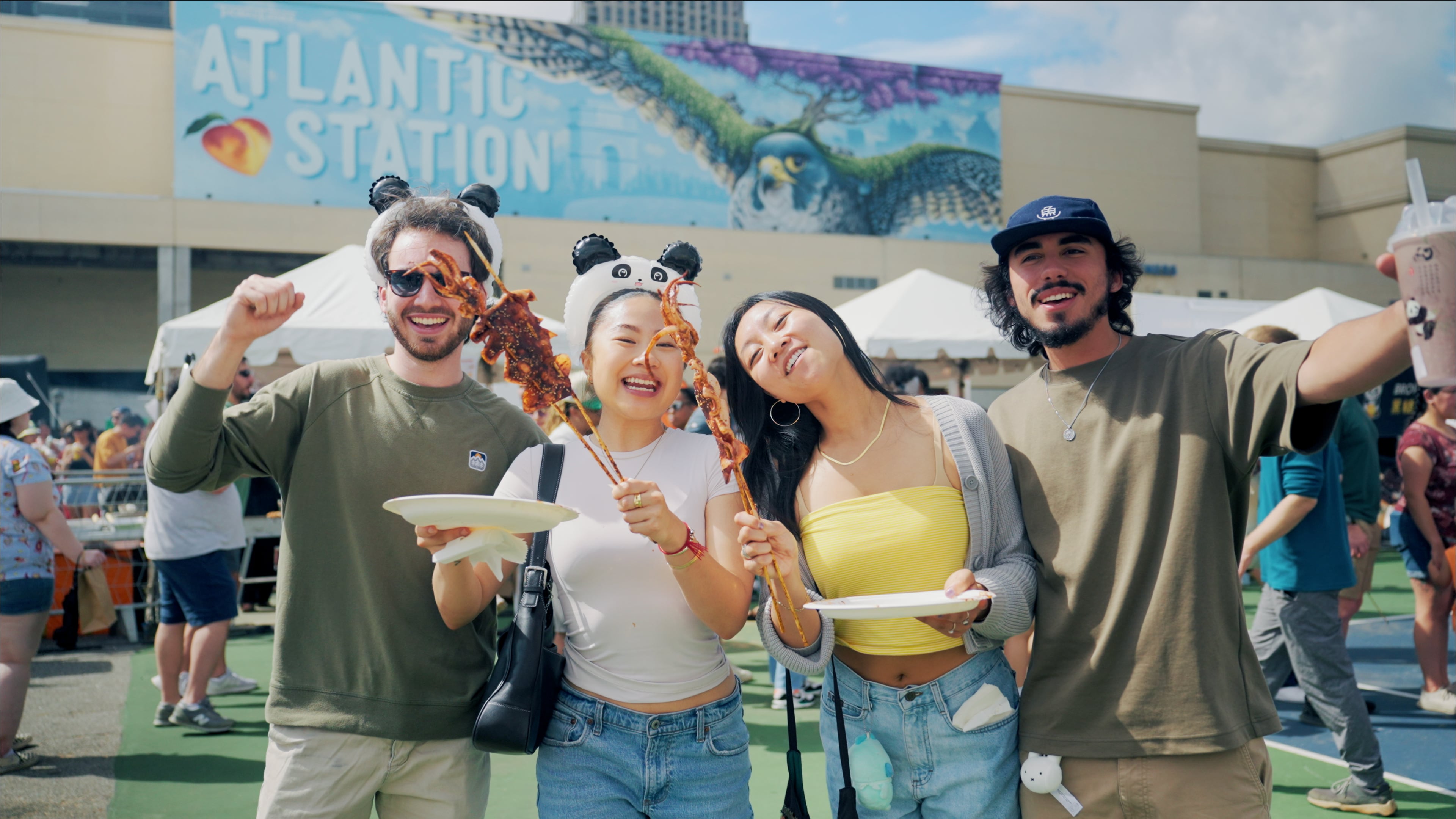 Panda Fest brings three days of Asian food, merchandise and performances to Atlantic Station this weekend. For kids, a panda inflatable awaits. (Courtesy of 360 Media)