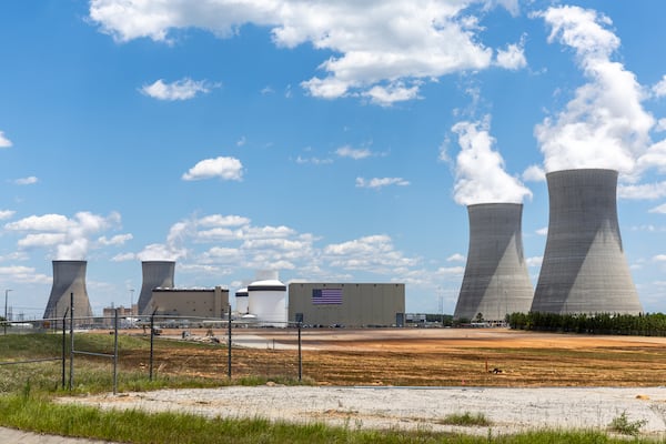 Cooling towers for all four units are seen at Plant Vogtle, operated by Georgia Power Co., in east Georgia's Burke County near Waynesboro, on Wednesday, May 29, 2024. (Arvin Temkar / AJC)