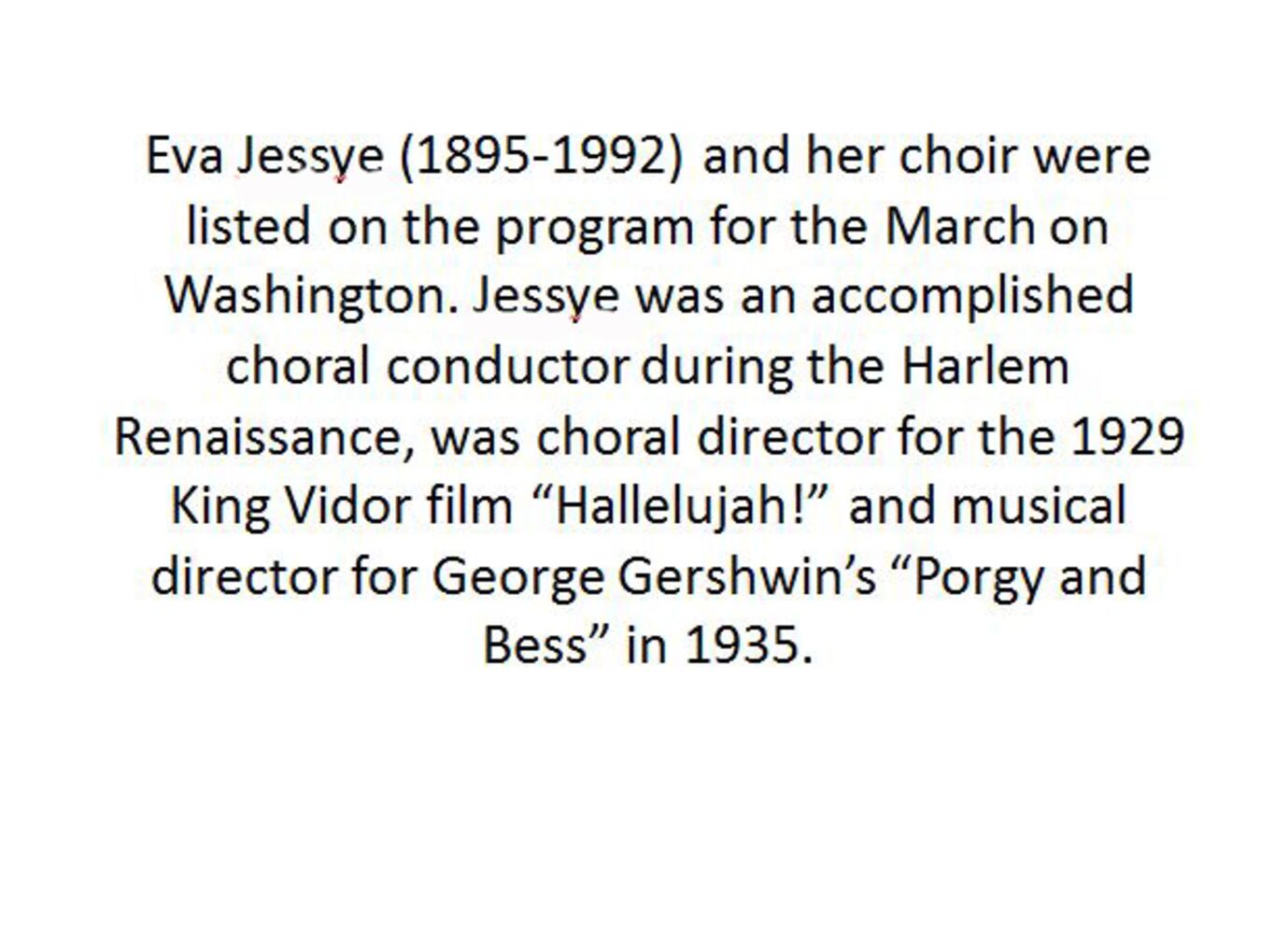 Eva Jessye choir