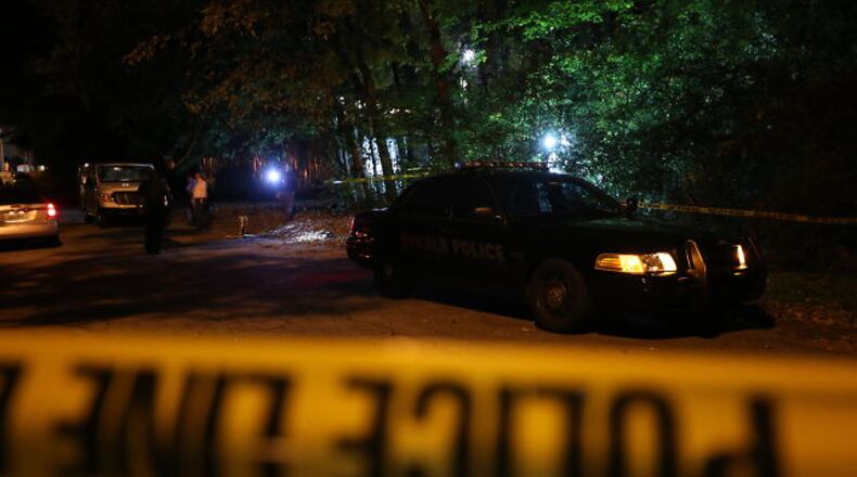 Police were on the scene near the corner of Glenwood Road and Covington Highway on Halloween night.