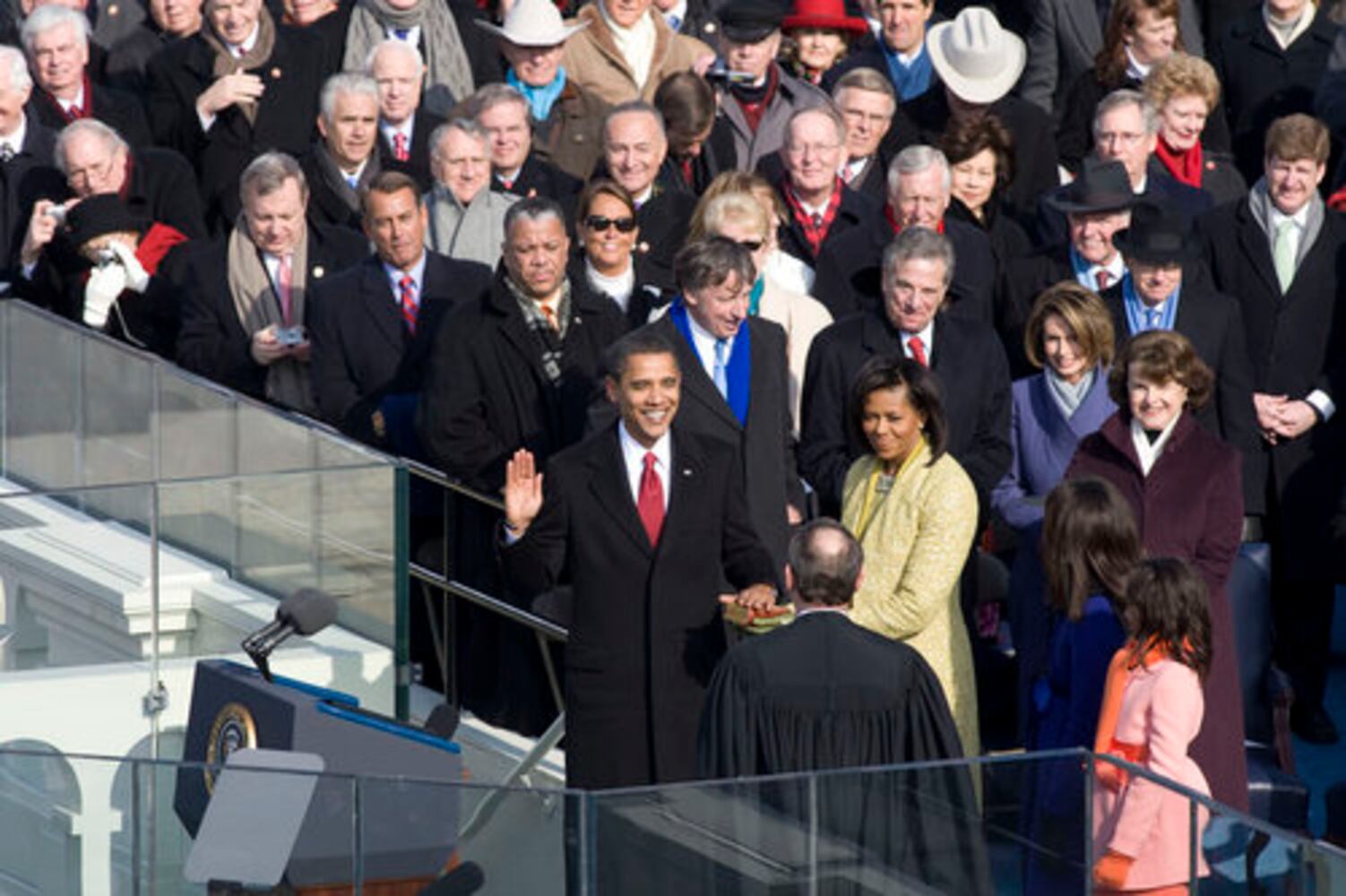 President Obama takes the oath of office