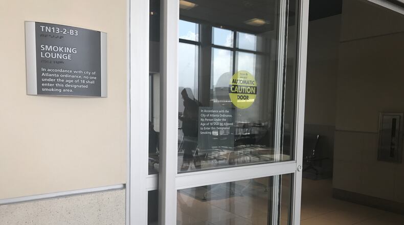 A smoking lounge at Hartsfield-Jackson