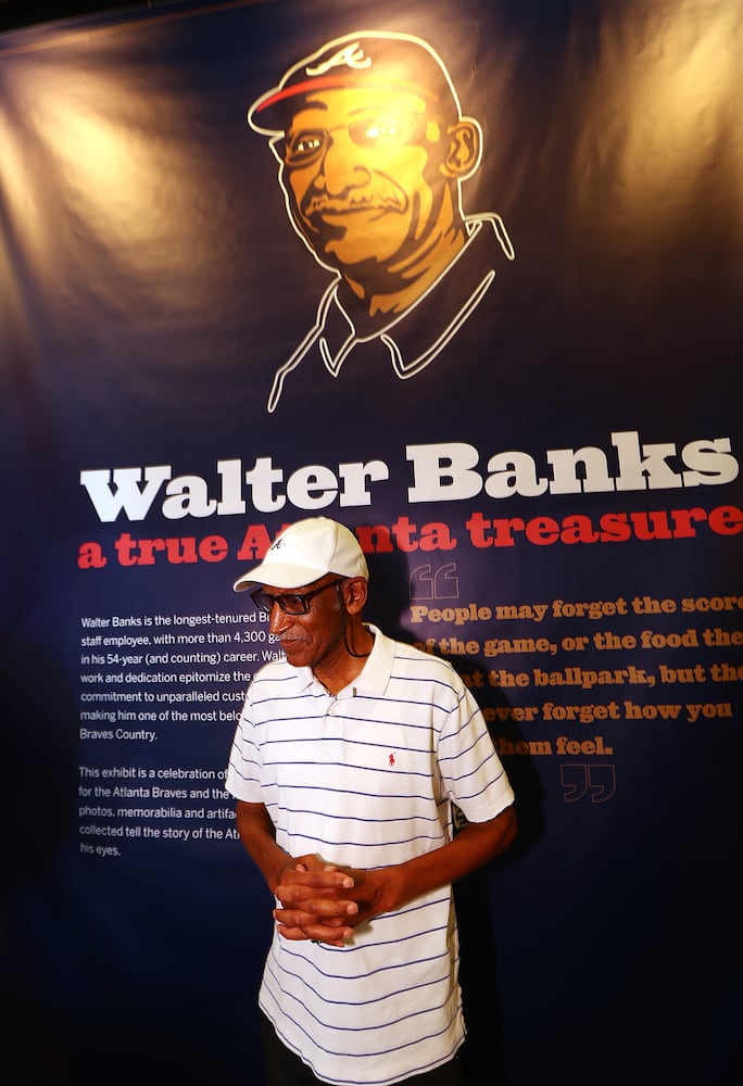 Photos: Braves host 80th birthday party for beloved usher Walter Banks