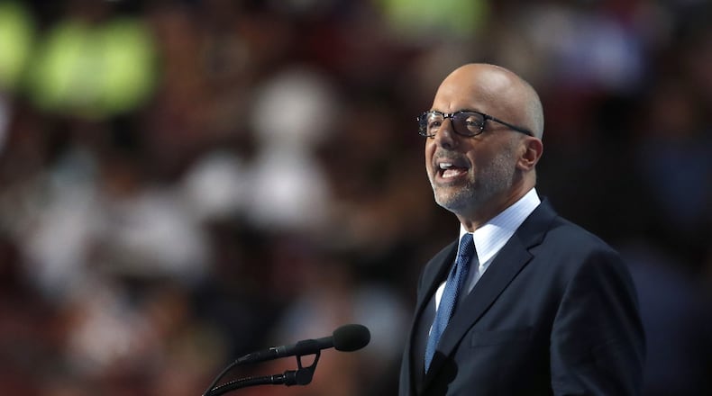 Rep. Ted Deutch, D-Fla. speaks during the final day of the Democratic National Convention in Philadelphia , Thursday, July 28, 2016. (AP Photo/Paul Sancya)