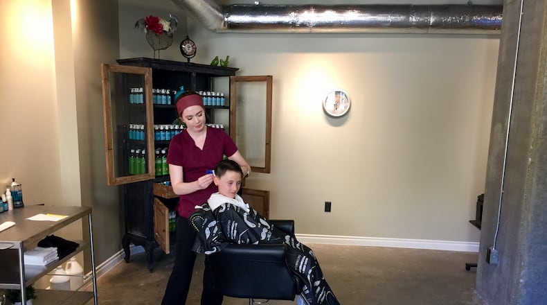 Treatment in progress at Hair Fairies Salon. Image provided by Hair Fairies.