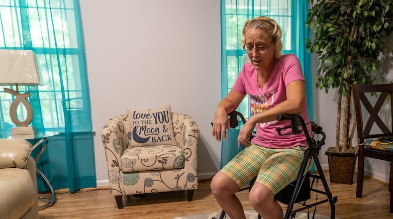 Kathleen Merriweather talks about her son Jeffrey Merriweather Jr.. whose remains were shipped by the Fulton County Medical Examiner’s office via FedEx and were lost. “I just want — I need — closure,” she said. (Steve Schaeffer / For The Atlanta Journal-Constitution)