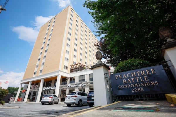 Russian banker Sergey Khotimskiy once owned commercial space at the base of this condo building on Peachtree Road. He rented to the DS17 Lounge, a nightclub owned by former Atlanta Hawks point guard Dennis Schröder. (Miguel Martinez/AJC)