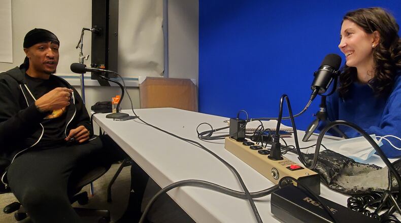 John Collins sits down with Sarah K. Spencer to record the inaugural episode of the Hawks Report podcast, which launches Jan. 17.