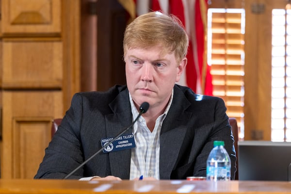 State Sen. Blake TIllery, R-Vidalia, appears during budget hearings at the Capitol in January. (Arvin Temkar/AJC)