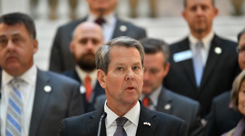 Gov. Brian Kemp announced Wednesday that he plans for legislation giving parents the "final say" on masks in school. (Hyosub Shin / Hyosub.Shin@ajc.com)