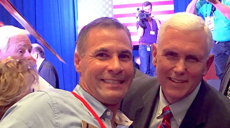 Rey Martinez and Mike Pence. Special/City of Loganville.