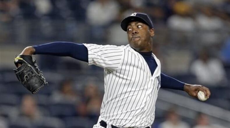 New York Yankees reliever Aroldis Chapman.
