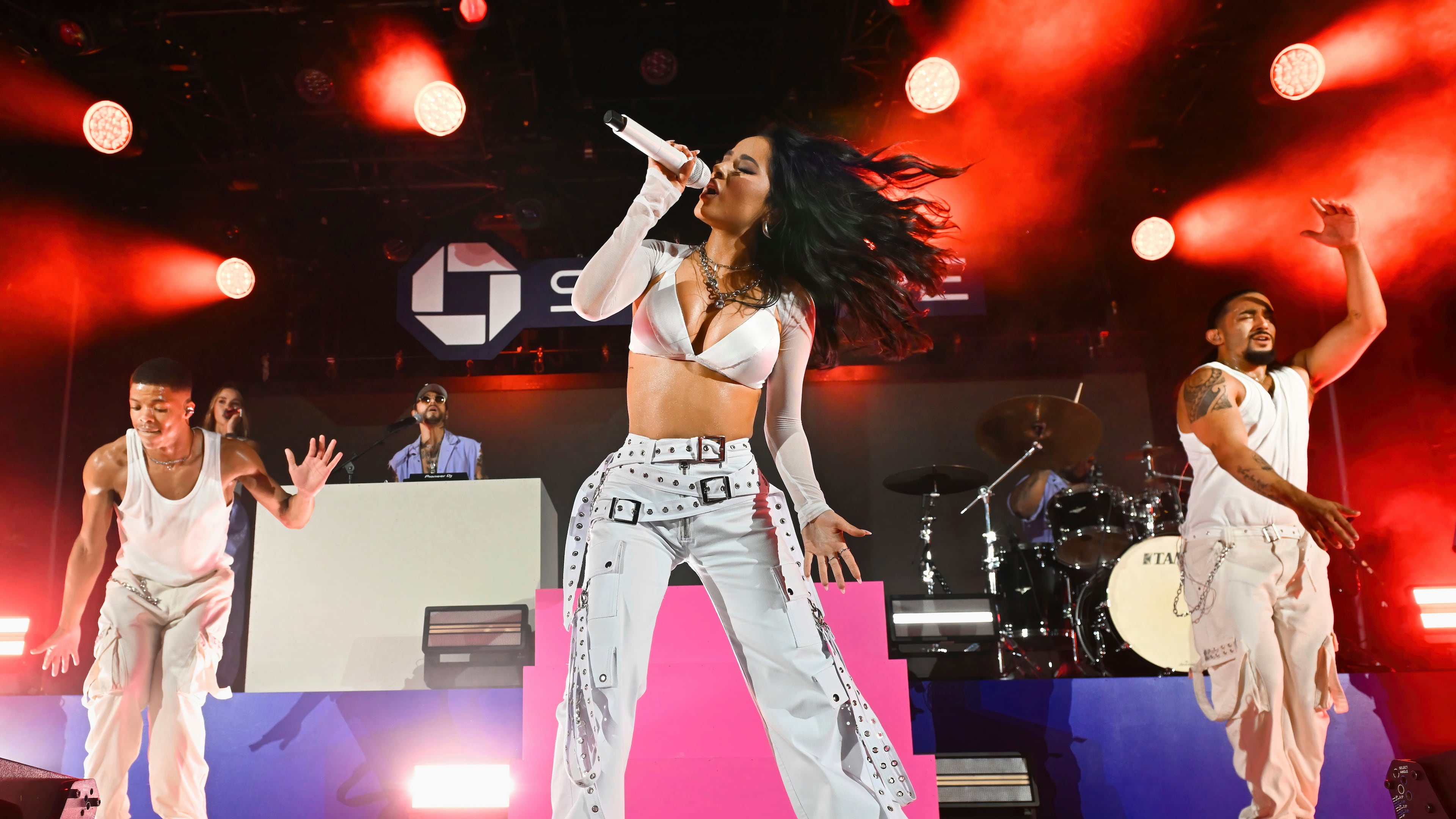 FILE - Musician Becky G performs during Art Basel in Miami Beach on Dec. 9, 2023. (Photo by Scott Roth/Invision/AP, File)