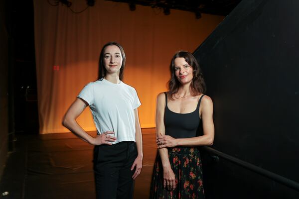 Jacqui Hinkson, left (with Vesper Theater partner Rebecca Harman), notices an influx of friends and fellow artists in their 20s and 30s migrating south of Atlanta, to communities such as Capital View and Sylvan Hills. “I think that just means there’s going to be more life and creativity,” she says. (Jason Getz/AJC)