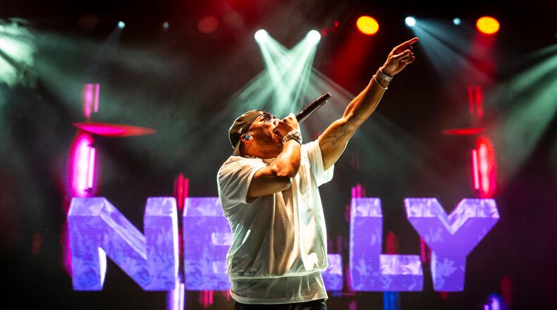 Nelly performs on the first day of One Musicfest, Saturday October 26, 2024, at Central Park. (RYAN FLEISHER FOR THE ATLANTA JOURNAL-CONSTITUTION)