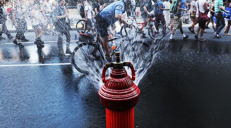 Atlanta-based Mueller Water Products, which makes fire hydrants and other water-handling parts, announced a restructuring that will cut 35 jobs. (Photo by Spencer Platt/Getty Images)