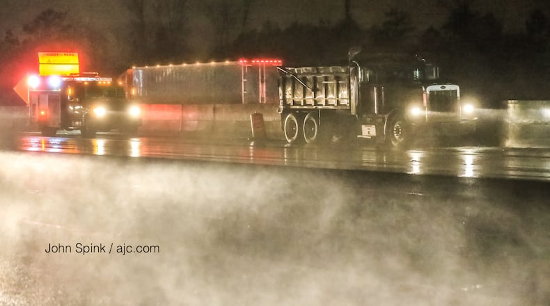 Authorities investigated a deadly crash on I-85 North in Gwinnett County.