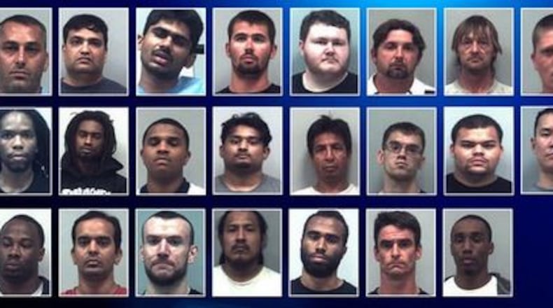 These men are accused of pretending to be teenagers online to lure minors and have sex with them in exchange for money. (Credit: Channel 2 Action News)