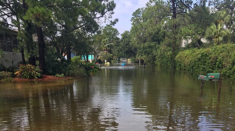 Irma swamped Tybee Island. Here's Miller Avenue during the height of the flooding.