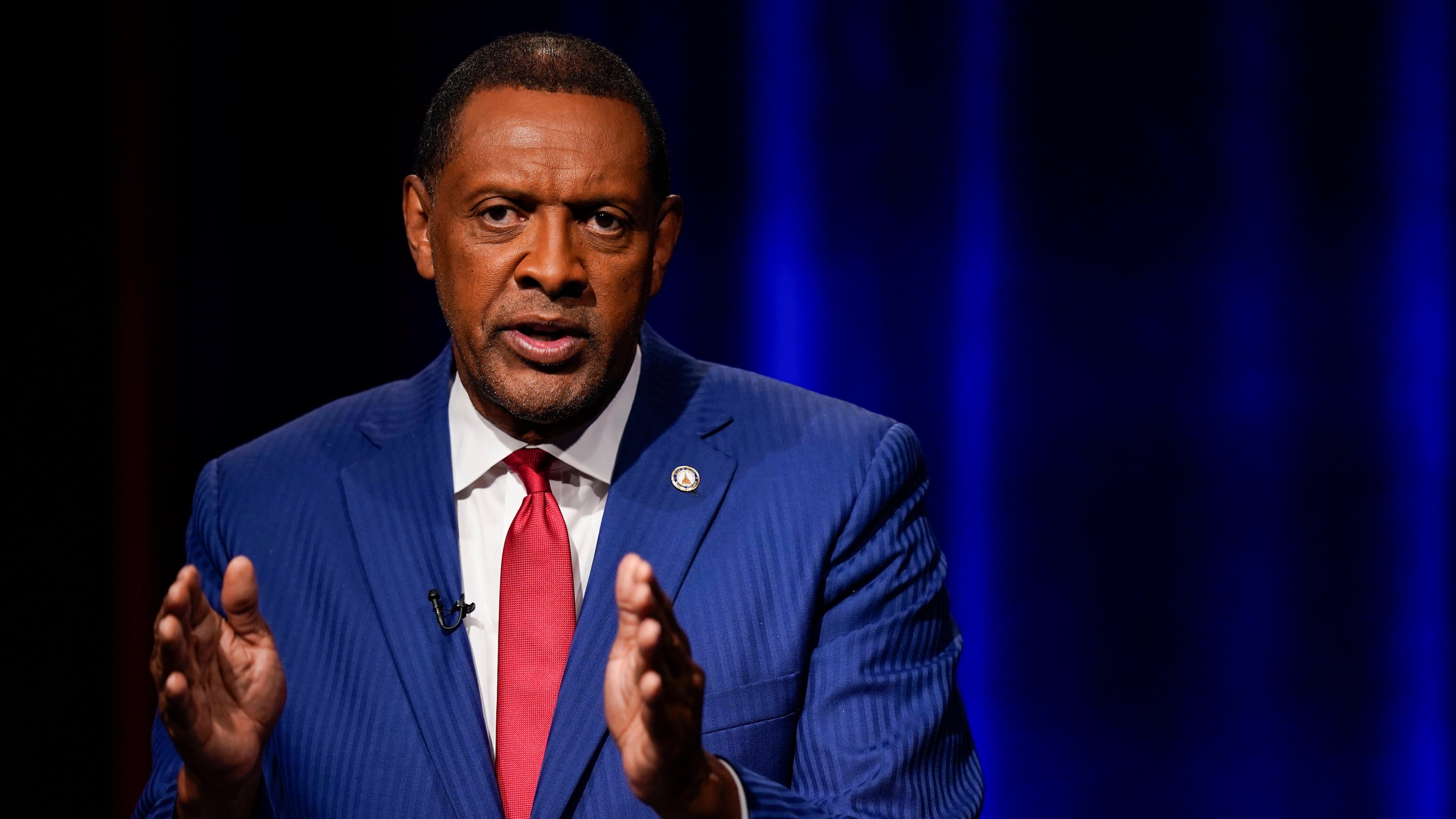 FILE - Vernon Jones participates in Georgia's 10th Congressional District republican primary election runoff debates on June 6, 2022, in Atlanta. (AP Photo/Brynn Anderson, file)
