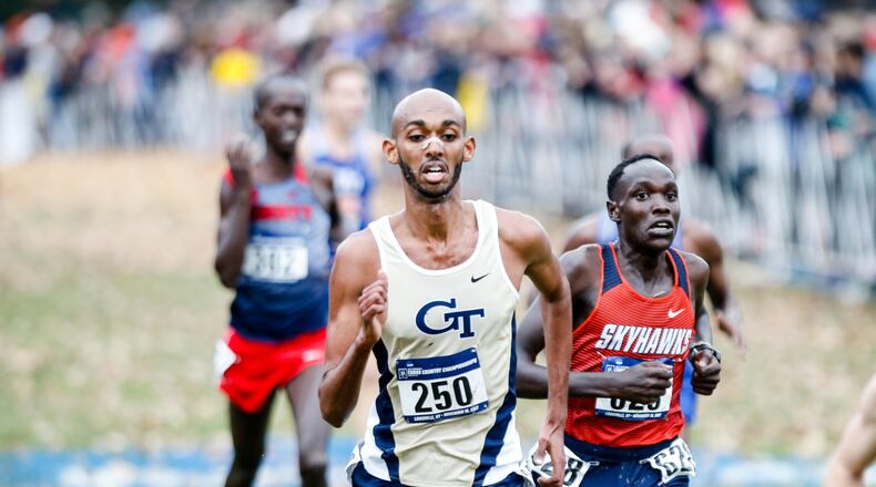 Georgia Tech distance runner Nahom Solomon finished 22nd at the NCAA cross-country championships last November in Louisville, Ky.