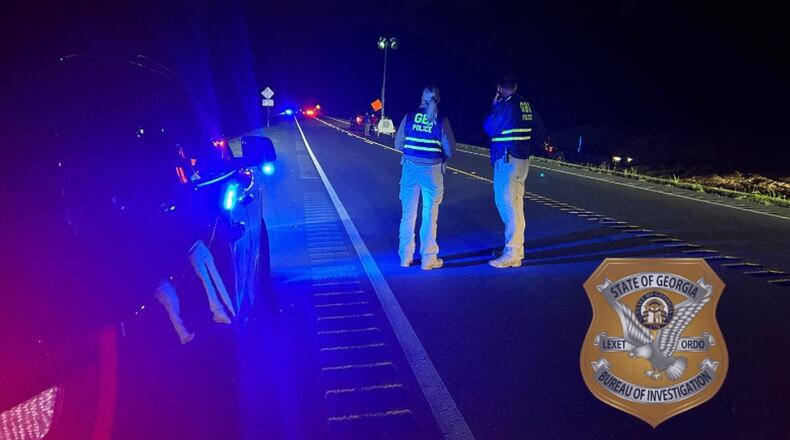 An officer shot a man after being dragged during a traffic stop Thursday evening, according to the GBI.