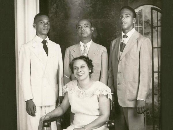 Andrew Young's family: Walter (from left), mother Daisy, father Andrew Sr. and Andrew Jr. From the book “The Many Lives of Andrew Young.” (Copyright © 2022 by Ernie Suggs. Reprinted by permission of NewSouth Books. Daisy Fuller Young Collection, Amistad Research Center at Tulane University)