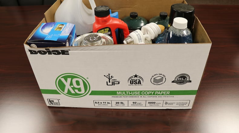 You can get rid of hazardous materials like cleaning chemicals, paints and batteries at Household Hazardous Waste Day at the Gwinnett County Fairgrounds.