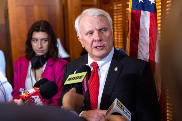 Georgia House Speaker Jon Burns announced new legislation to improve mental health care in the state, building on work done by his predecessor, David Ralston. “Today we’ve begun the next chapter of our ongoing commitment to better mental health care in Georgia,” Burns said. “We are mindful that Speaker Ralston and his wife, Sheree, were driving forces behind last year’s success. While we miss him dearly, we are proud to continue the work he inspired.” (Arvin Temkar / arvin.temkar@ajc.com)
