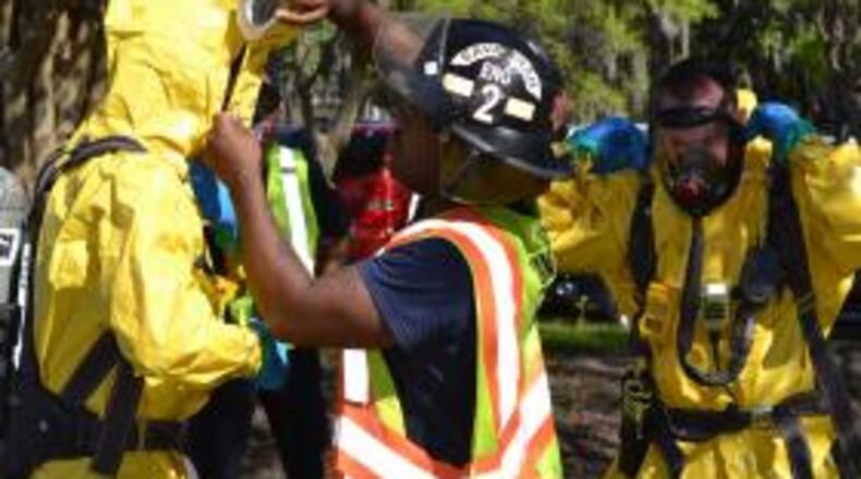 The office of a U.S. congressman in Savannah was the site of a suspicious package alert Monday. (Credit: Savannah Morning News)