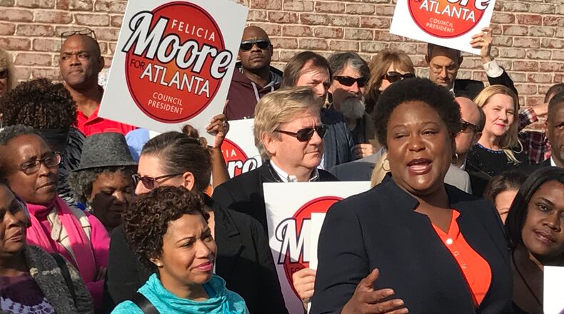 Atlanta City Councilwoman Felicia Moore on Thursday announced her candidacy for council president. (Photo: Josh White)