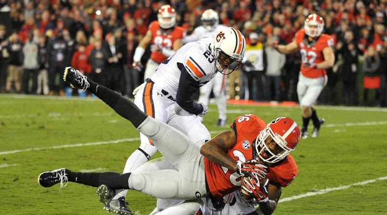 Malcolm Mitchell is Georgia’s leading returning receiver, having caught 31 passes for 248 yards and three touchdowns last season. BRANT SANDERLIN / BSANDERLIN@AJC.COM