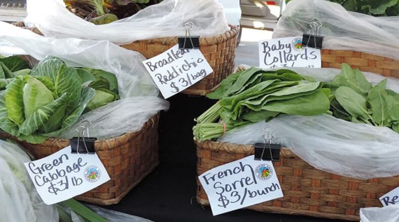 Fresh produce is offered at the Heritage Sandy Springs Farmers Market, which moves May 12 to the City Springs downtown redevelopment. HERITAGE SANDY SPRINGS FARMERS MARKET