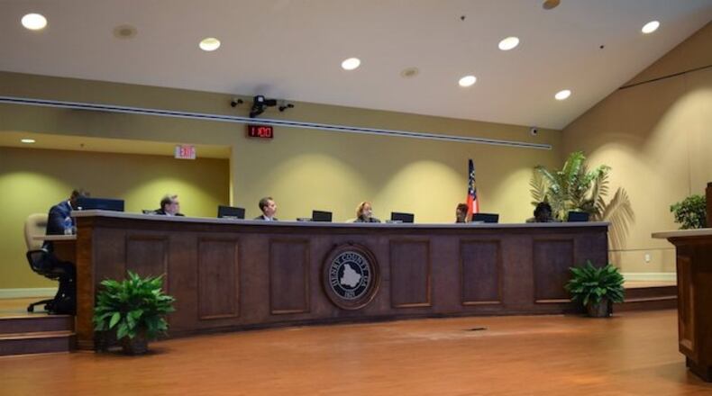 A scene from the June 7 Board of Commissioners meeting.